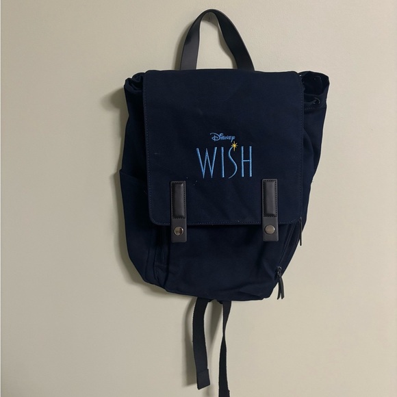 Wish Disney Movie Promotional Backpack Navy Blue Drawstring New - Picture 1 of 7